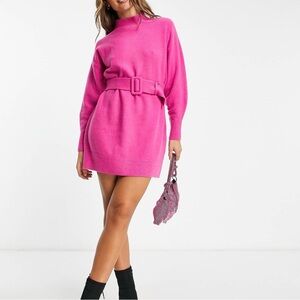 Belted Knitted Mini Dress